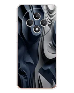 Чехол для OPPO Reno12 FS с картинкой «Объемные синие складки»