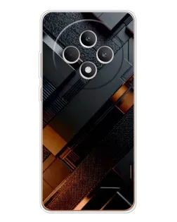 Чехол для OPPO Reno12 FS с картинкой «Черные геометрические блоки»