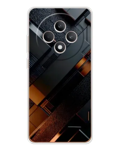 Чехол для OPPO Reno12 FS с картинкой «Черные геометрические блоки»