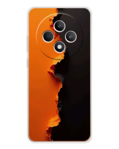 Чехол для OPPO Reno12 FS с картинкой «Оранжевый разлом»