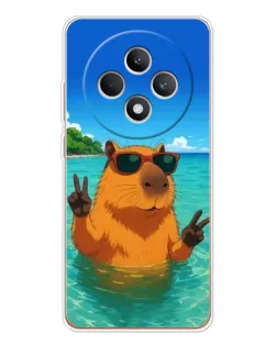 Чехол для OPPO Reno12 FS с картинкой «Морская капибара» Чехол для OPPO Reno12 FS с картинкой «Морская капибара»