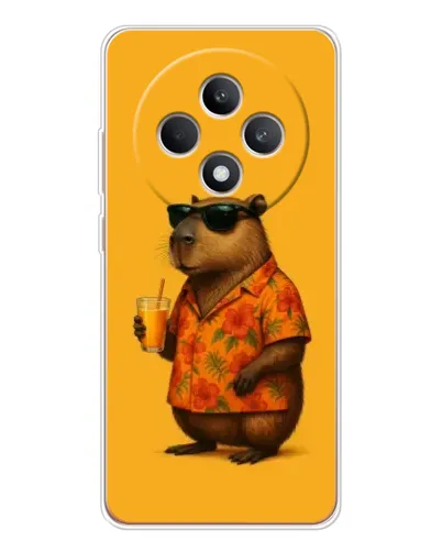 Чехол для OPPO Reno12 FS с картинкой «Капибара на отдыхе»