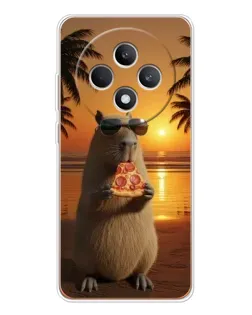 Чехол для OPPO Reno12 FS с картинкой «Капибара с пиццей» Чехол для OPPO Reno12 FS с картинкой «Капибара с пиццей»