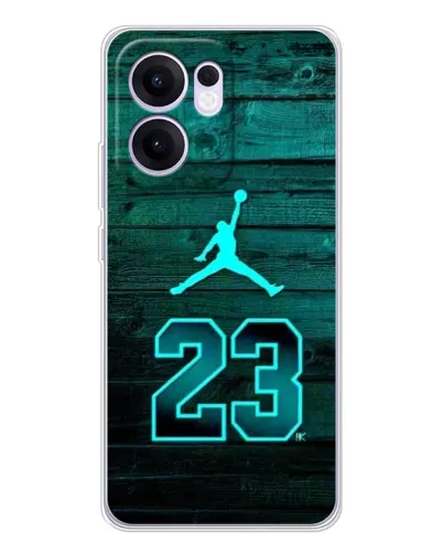 Чехол для OPPO Reno13 F с картинкой «Jordan Cyan 23»