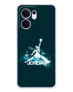 Чехол для OPPO Reno13 F с картинкой «Jordan Blue Fire»