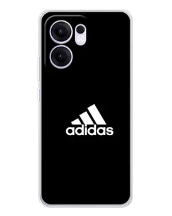 Чехол для OPPO Reno13 F с картинкой «Черная классика Adidas»