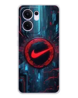 Чехол для OPPO Reno13 F с картинкой «Техногенный стиль Nike»