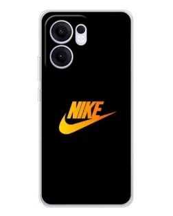 Чехол для OPPO Reno13 F с картинкой «Золотой логотип Nike»