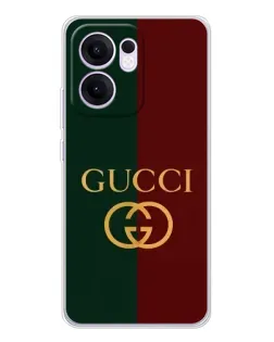 Чохол для OPPO Reno13 F з картинкою «Gucci — темно-зелений градієнт»