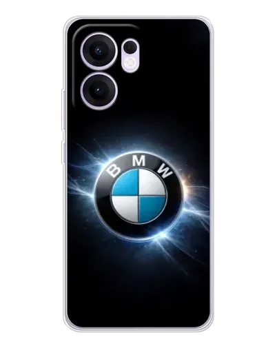 Чехол для OPPO Reno13 F с картинкой «BMW — неоновое сияние»