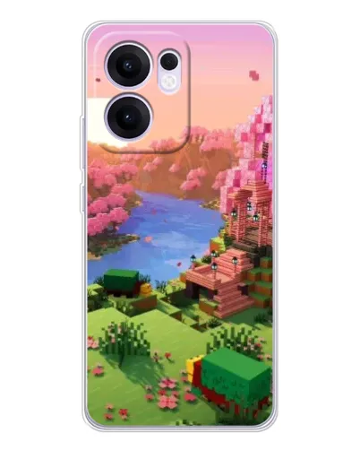 Чехол для OPPO Reno13 F с картинкой «Розовое дерево Minecraft» Чехол для OPPO Reno13 F с картинкой «Розовое дерево Minecraft»