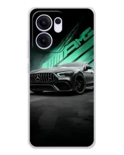 Чехол для OPPO Reno13 F с картинкой «Темный Mercedes AMG»