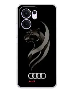 Чехол для OPPO Reno13 F с картинкой «Графика — пантера и Audi»