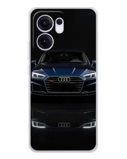 Чехол для OPPO Reno13 F с картинкой «Audi — ночное отражение»