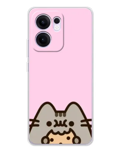 Чехол для OPPO Reno13 F с картинкой «Pusheen и печенье»