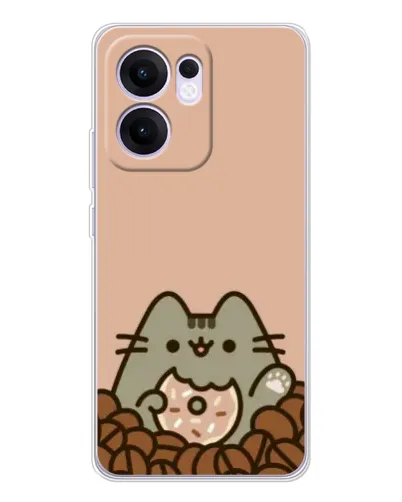 Чехол для OPPO Reno13 F с картинкой «Кофейный Пушин»