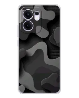 Чехол для OPPO Reno13 F с картинкой «Темный абстрактный камуфляж» Чехол для OPPO Reno13 F с картинкой «Темный абстрактный камуфляж»
