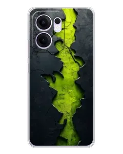 Чехол для OPPO Reno13 F с картинкой «Салатовый разлом скалы» Чехол для OPPO Reno13 F с картинкой «Салатовый разлом скалы»