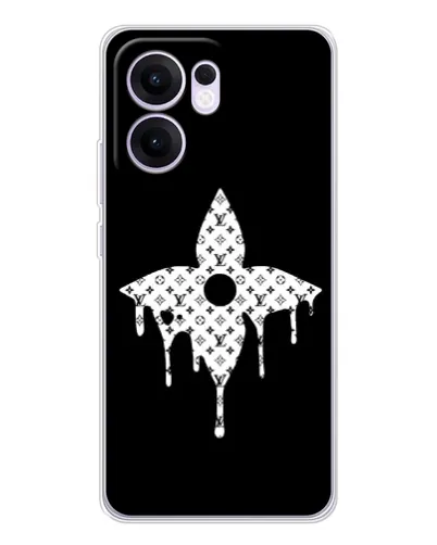 Чехол для OPPO Reno 13 FS 5G с картинкой «Цветочная монограмма»