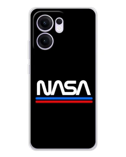 Чехол для OPPO Reno 13 FS 5G с картинкой «NASA — классика Red Blue» Чехол для OPPO Reno 13 FS 5G с картинкой «NASA — классика Red Blue»