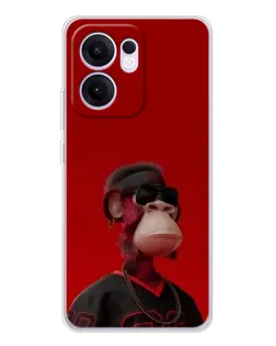 Чехол для OPPO Reno 13 FS 5G с картинкой «Bored Ape в красном»