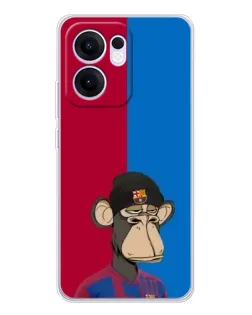 Чехол для OPPO Reno 13 FS 5G с картинкой «Bored Ape — фанат Барсы»