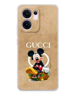 Чохол для OPPO Reno 13 FS 5G з картинкою «Міккі Маус Gucci — крафт»