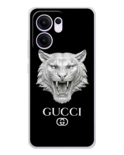 Чехол для OPPO Reno 13 FS 5G с картинкой «Gucci — серебряный лев» Чехол для OPPO Reno 13 FS 5G с картинкой «Gucci — серебряный лев»