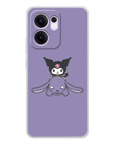 Чехол для OPPO Reno 13 FS 5G с картинкой «Kuromi на лиловом фоне» Чехол для OPPO Reno 13 FS 5G с картинкой «Kuromi на лиловом фоне»