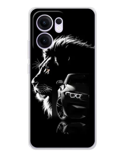 Чохол для OPPO Reno 13 FS 5G з картинкою «BMW та лев» Чохол для OPPO Reno 13 FS 5G з картинкою «BMW та лев»