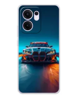Чехол для OPPO Reno 13 FS 5G с картинкой «BMW — огни неона» Чехол для OPPO Reno 13 FS 5G с картинкой «BMW — огни неона»