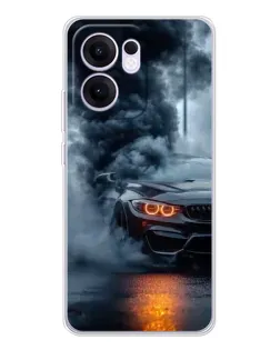 Чехол для OPPO Reno 13 FS 5G с картинкой «BMW M-Power — абстракция» Чехол для OPPO Reno 13 FS 5G с картинкой «BMW M-Power — абстракция»
