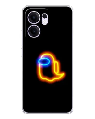 Чехол для OPPO Reno 13 FS 5G с картинкой «Among Us неоновое сияние»
