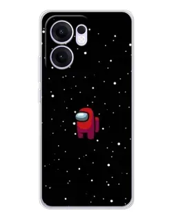 Чехол для OPPO Reno 13 FS 5G с картинкой «Красный Among Us»