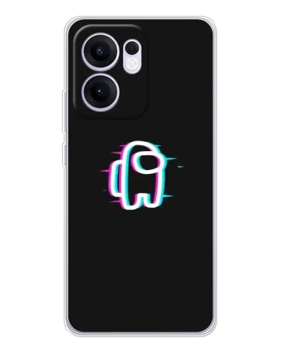 Чехол для OPPO Reno 13 FS 5G с картинкой «Among Us неон»