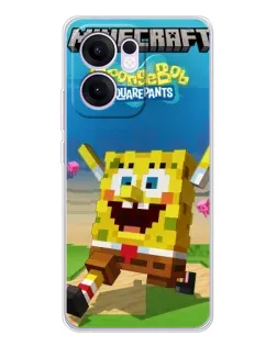 Чохол для OPPO Reno 13 FS 5G з картинкою «Губка Боб Minecraft» Чохол для OPPO Reno 13 FS 5G з картинкою «Губка Боб Minecraft»