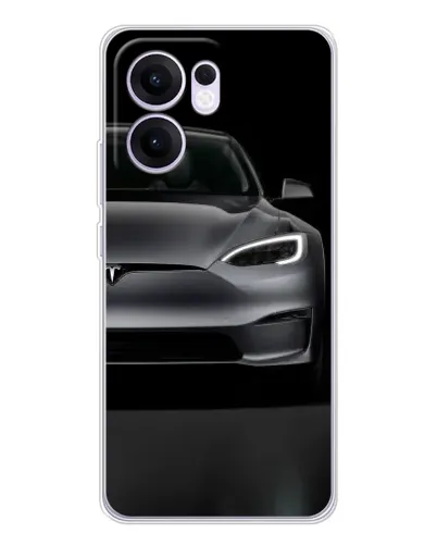 Чехол для OPPO Reno 13 FS 5G с картинкой «Tesla Model S Look»