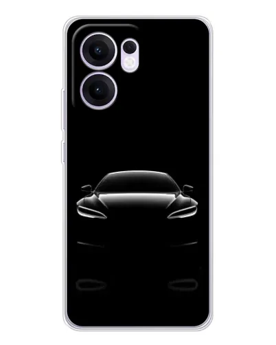 Чехол для OPPO Reno 13 FS 5G с картинкой «Силуэт Tesla Night»