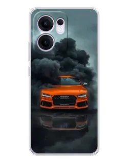 Чохол для OPPO Reno 13 FS 5G з картинкою «Audi у хмарах диму»