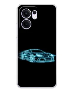 Чехол для OPPO Reno 13 FS 5G с картинкой «Неоновый контур Lamborghini» Чехол для OPPO Reno 13 FS 5G с картинкой «Неоновый контур Lamborghini»
