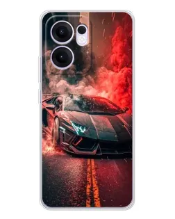 Чехол для OPPO Reno 13 FS 5G с картинкой «Lamborghini красный дым» Чехол для OPPO Reno 13 FS 5G с картинкой «Lamborghini красный дым»