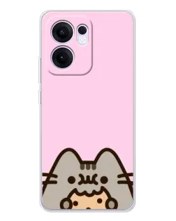 Чохол для OPPO Reno 13 FS 5G з картинкою «Pusheen та печиво»