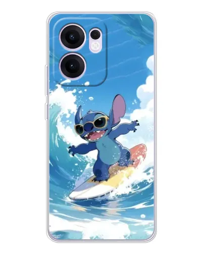 Чехол для OPPO Reno 13 FS 5G с картинкой «Стич на волне»