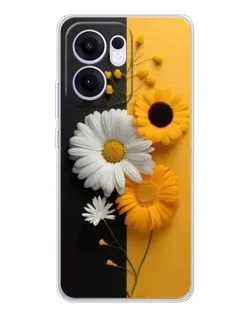 Чохол для OPPO Reno 13 FS 5G з картинкою «Соняшник та ромашка»