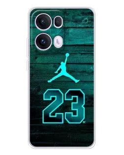 Чехол для OPPO Reno13 Pro с картинкой «Jordan Cyan 23»