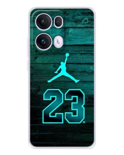 Чехол для OPPO Reno13 Pro с картинкой «Jordan Cyan 23»