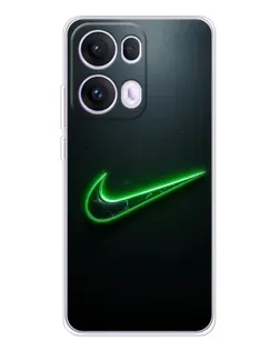 Чохол для OPPO Reno13 Pro з картинкою «Неоновий контур Nike»
