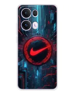 Чехол для OPPO Reno13 Pro с картинкой «Техногенный стиль Nike»