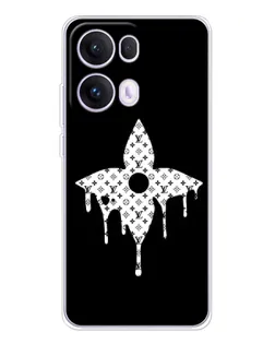 Чехол для OPPO Reno13 Pro с картинкой «Цветочная монограмма»