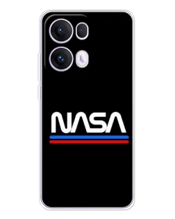 Чехол для OPPO Reno13 Pro с картинкой «NASA — классика Red Blue» Чехол для OPPO Reno13 Pro с картинкой «NASA — классика Red Blue»